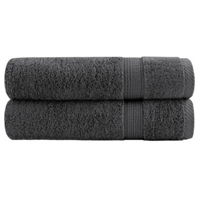Berkfield Premium Shower Towels Solund 2Pcs Anthracite 70X140Cm 600Gsm - image 1