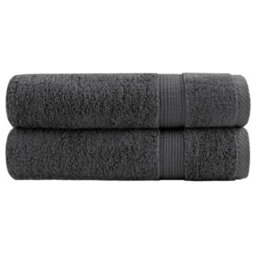 Berkfield Premium Shower Towels Solund 2Pcs Anthracite 70X140Cm 600Gsm - thumbnail 1