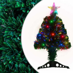 Berkfield Artificial Christmas Tree With Stand/led 64 Cm Fibre Optic - thumbnail 1