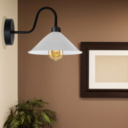 White Metal Cone Lamp Shades 22Cm Modern Pendant Light Shade, Ceiling Lampshade Cover, Easy Fit For Home Lighting - thumbnail 6
