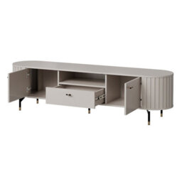 181 Cm Modern Tv Stand With Soft Close System And Metal Legs Black - thumbnail 4
