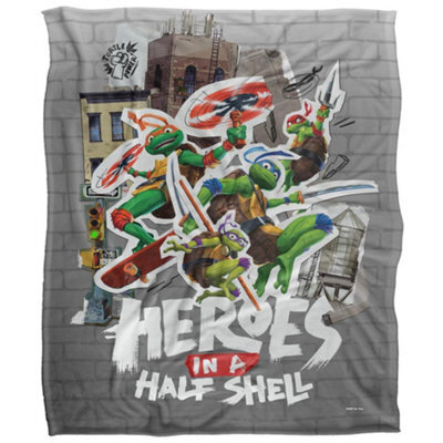 Teenage Mutant Ninja Turtles: Mutant Mayhem Heroes In A Half Shell Silky Supersoft Blanket Multicoloured (152Cm X 127Cm) - image 1