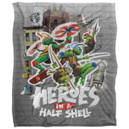Teenage Mutant Ninja Turtles: Mutant Mayhem Heroes In A Half Shell Silky Supersoft Blanket Multicoloured (152Cm X 127Cm) - thumbnail 1