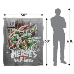 Teenage Mutant Ninja Turtles: Mutant Mayhem Heroes In A Half Shell Silky Supersoft Blanket Multicoloured (152Cm X 127Cm) - thumbnail 5