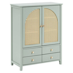 Beliani Shoe Storage Cabinet Bendigo Mint Green