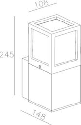 Luminosa Lighting Luminosa E27 Outdoor Wall Light 230V Ip54 20W - thumbnail 2