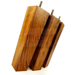 L&F 4 Wood Furniture Legs M10 220mm High Dark Oak Wash Replacement Square Tapered Sofa Feet Stools Chairs Cabinets Beds - thumbnail 5