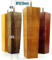 L&F 4 Wood Furniture Legs M10 220mm High Dark Oak Wash Replacement Square Tapered Sofa Feet Stools Chairs Cabinets Beds - thumbnail 9