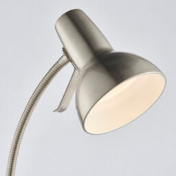 Anson Lighting Aldo Floor Light Finished In Satin Nickel Plate And Gloss White - thumbnail 2