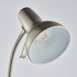Anson Lighting Aldo Floor Light Finished In Satin Nickel Plate And Gloss White - thumbnail 3
