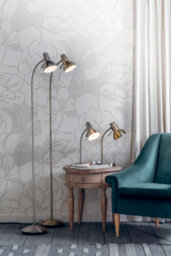 Anson Lighting Aldo Floor Light Finished In Satin Nickel Plate And Gloss White - thumbnail 6