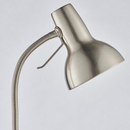 Anson Lighting Aldo Floor Light Finished In Satin Nickel Plate And Gloss White - thumbnail 4
