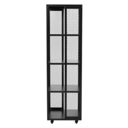 Thehotsale Steel Bookshelf Rack Black 4-Tier Bookcase Freestanding Storage Rack With Wheels - thumbnail 3