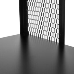 Thehotsale Steel Bookshelf Rack Black 4-Tier Bookcase Freestanding Storage Rack With Wheels - thumbnail 7