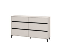Amos Mann Furniture Corbett Cashmere 6 Drawer Wide 157Cm Chest Of Drawers - thumbnail 8
