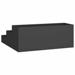 Berkfield Modern Garden Planter Black 90 X 90 X 35 Cm Steel - thumbnail 5