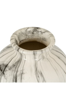 Marble Dipped Ceramic Vase, Handcrafted Interior Decor - image 1