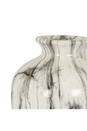 Marble Dipped Ceramic Vase, Handcrafted Interior Decor - thumbnail 3
