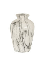 Marble Dipped Ceramic Vase, Handcrafted Interior Decor - thumbnail 2