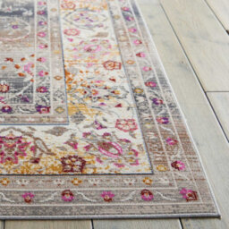 Grey Floral Persian Traditional Luxurious Rug For Living Room Bedroom And Dining Room-121Cm X 173Cm - thumbnail 4