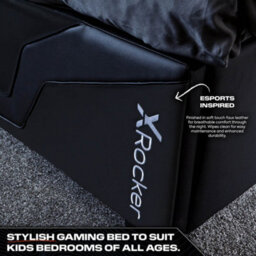X Rocker Cosmos Led Single Ottoman Gaming Bed With Mattress - Black Rgb - thumbnail 4