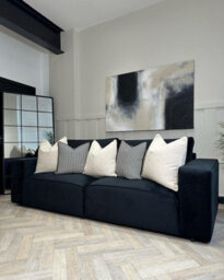 Stratus Interiors Modular Sofa Sloane Chunky Upholstered Soft Velvet Full Back Cushions - L Shape Corner - thumbnail 3