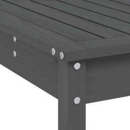Berkfield 7 Piece Garden Bar Set Grey Solid Wood Pine - thumbnail 7