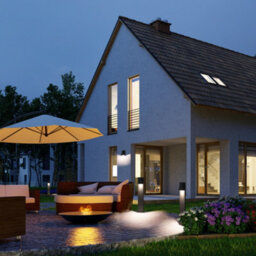 Luminosa Lighting Luminosa Kala Outdoor Down Wall Lamp Urban Grey, Semitransparent, Ip44 - thumbnail 2