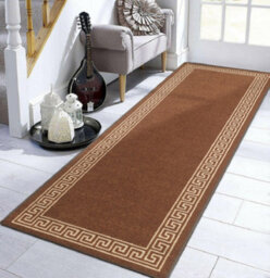 Smart Living Heavy Duty Machine Washable Runner For Hallway, Kitchen Non Slip Floor Mats, Door Mat 80Cm X 300Cm - Brown Beige - thumbnail 2