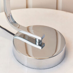 Anson Lighting Evan Chrome And Faux White Silk Table Lamp - thumbnail 7