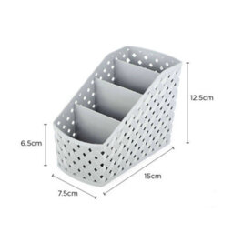 Multi-Compartment Plastic Desk & Drawer Storage Organiser Set 2Pack - Grey Small Size - thumbnail 3