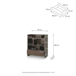 Arte Bed Concept Bc-25 Sideboard Cabinet 92Cm - Oak Dunin - Storage With Drawer And Shelves - thumbnail 4