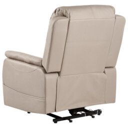 Beliani Electric Recliner Chair Glorie With Massage Faux Leather Taupe - thumbnail 7