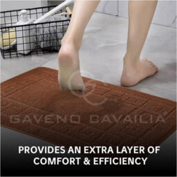 Gc Gaveno Cavailia Grecian Grace 2 Piece Bath Mat Set Terracotta Quick Dry Water Absorbent Bathroom Shower Mat & Pedestal Set - thumbnail 5