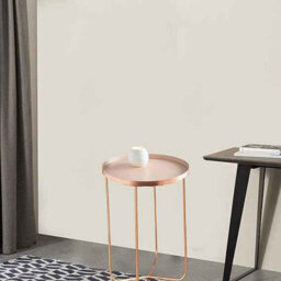 Round Side End Table Blush Removable Tray With Copper Legs Bedside Console Table 1 Round Side End Table Blush Remov - thumbnail 3