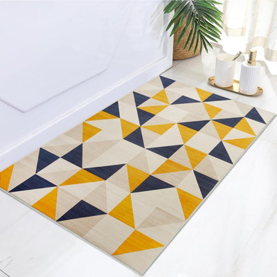 Oxford Homeware Printed Rug, Non-Slip Pet Friendly, Area Rugs And Floor Rug, (Brio, 60X110Cm)