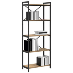 Berkfield Modern Bookcase Artisan Oak 60 X 30 X 153 Cm Engineered Wood - thumbnail 3