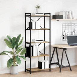 Berkfield Modern Bookcase Artisan Oak 60 X 30 X 153 Cm Engineered Wood - thumbnail 2