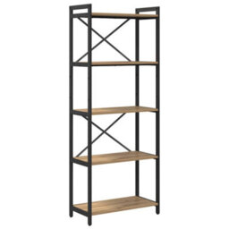 Berkfield Modern Bookcase Artisan Oak 60 X 30 X 153 Cm Engineered Wood - thumbnail 1