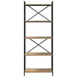 Berkfield Modern Bookcase Artisan Oak 60 X 30 X 153 Cm Engineered Wood - thumbnail 5