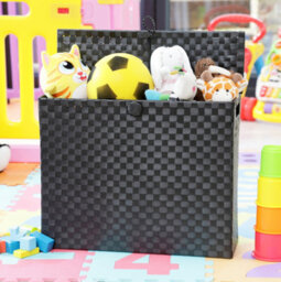 ARPAN Toilet Roll Holder Free Standing Bathroom Multipurpose Storage Unit Polypropylene Woven On Metal Frame. - thumbnail 5