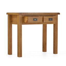 Zelah Oak 100Cm Dressing Table With Drawers - By Roseland Furniture - thumbnail 4