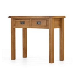 Zelah Oak 100Cm Dressing Table With Drawers - By Roseland Furniture - thumbnail 3