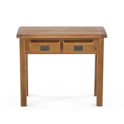Zelah Oak 100Cm Dressing Table With Drawers - By Roseland Furniture - thumbnail 6