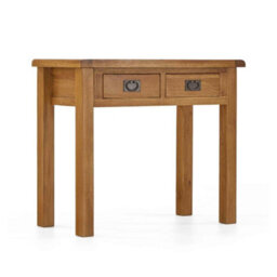 Zelah Oak 100Cm Dressing Table With Drawers - By Roseland Furniture