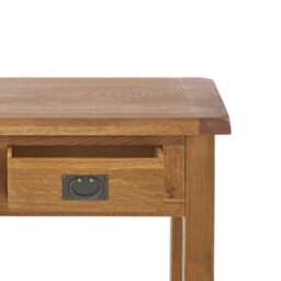 Zelah Oak 100Cm Dressing Table With Drawers - By Roseland Furniture - thumbnail 8
