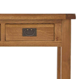 Zelah Oak 100Cm Dressing Table With Drawers - By Roseland Furniture - thumbnail 9