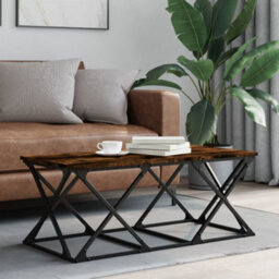Berkfield Durable Coffee Table Smoked Oak 100X49X40 Cm Engineered Wood - thumbnail 2