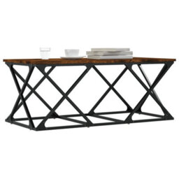 Berkfield Durable Coffee Table Smoked Oak 100X49X40 Cm Engineered Wood - thumbnail 3