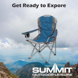 Blue Berkley Padded Chair With Carry Bag High Back Relaxer Indigo - thumbnail 6